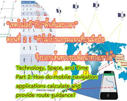 How do mobile navigation applications calculate and provide route guidance?